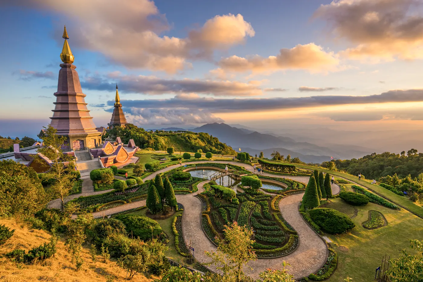 Pagode historique dans le parc national de Doi Inthanon à Chiang mai.