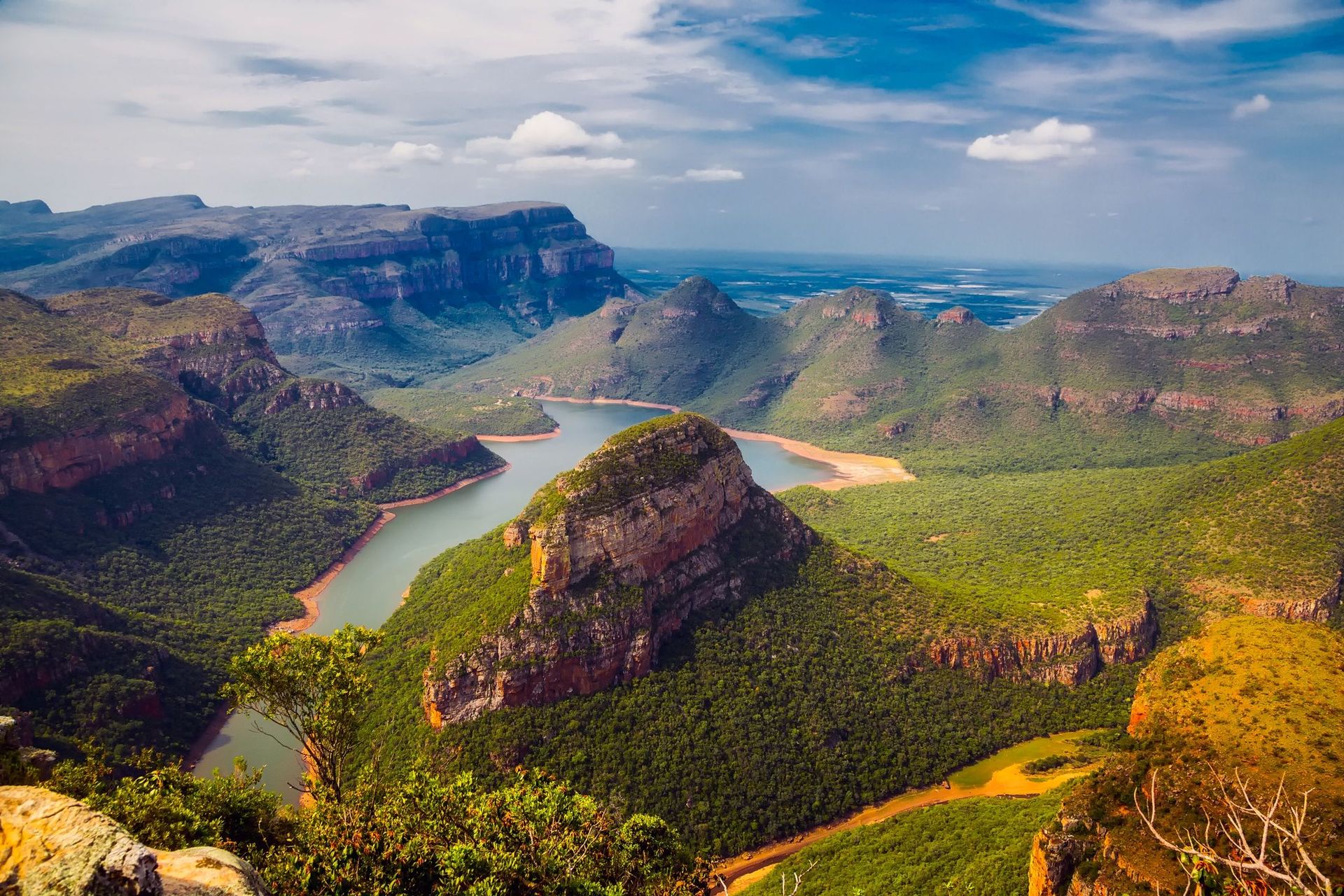 Paysage naturel, montagne et fleuve de Afrique du Sud