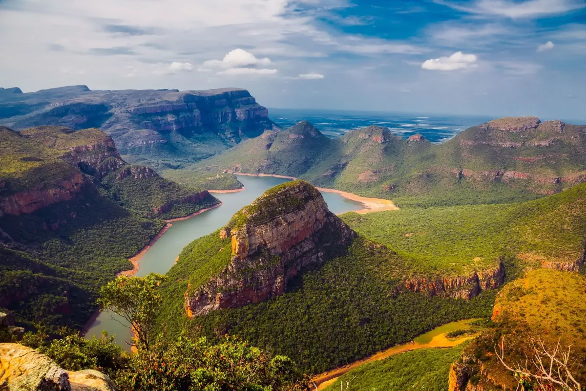 Paysage naturel, montagne et fleuve de Afrique du Sud