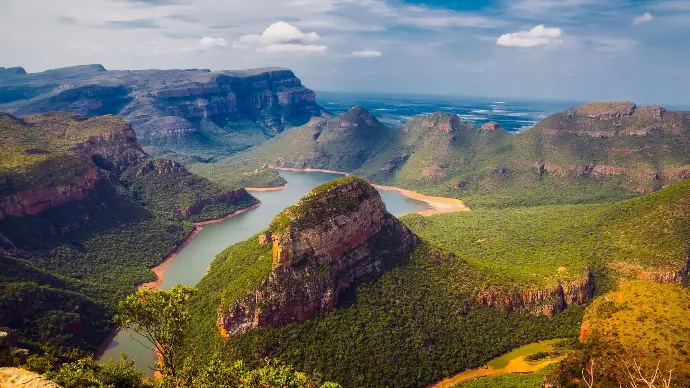 Paysage naturel, montagne et fleuve de Afrique du Sud