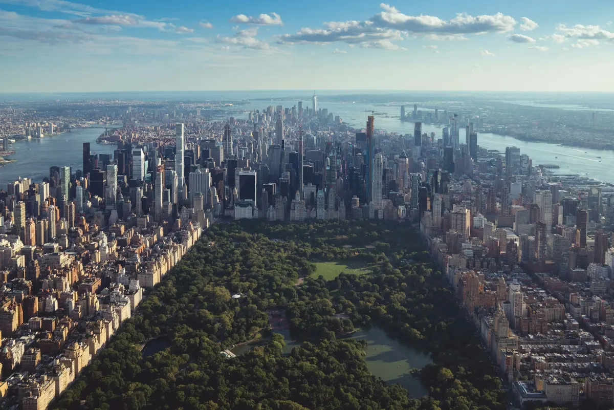 Vue aérienne de Central Parc dans la ville de New York